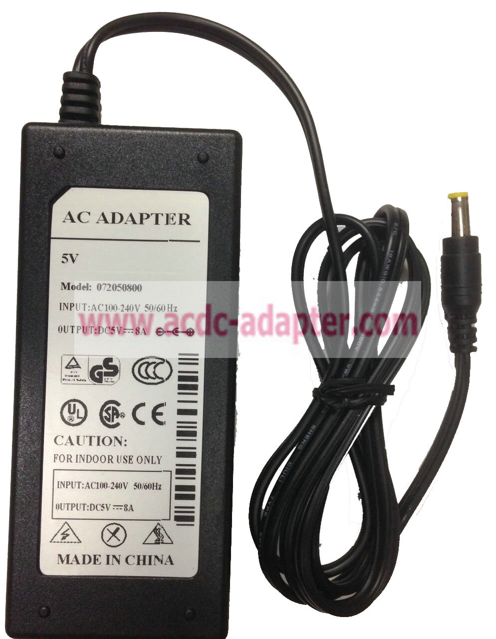 NEW 5VDC 8A 072050800 100~240VAC Switching Power Adapter with power cord NEW 5VDC 8A 072050800 100~240VAC Switching Power Adapter with power cord